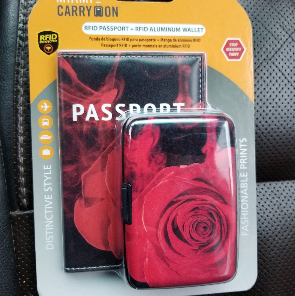 🌷🌷Travel RFID Passport + RFID Wallet Set